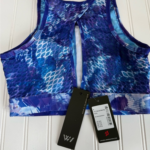 Peloton Blue Moves High Neck Sports Bra Women Small NEW. 1246 - Picture 3 of 4